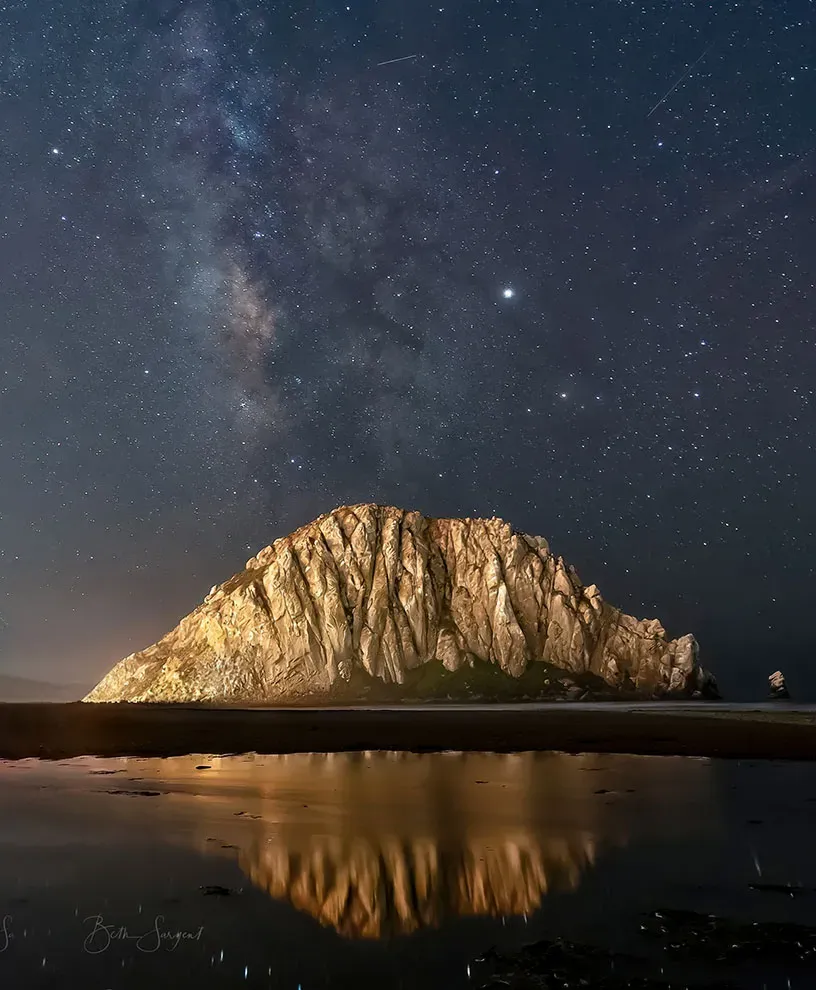 Milky Way Over The Rock By Beth Sargent